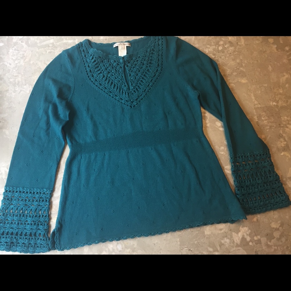 Nannette Lepore crochet sweater